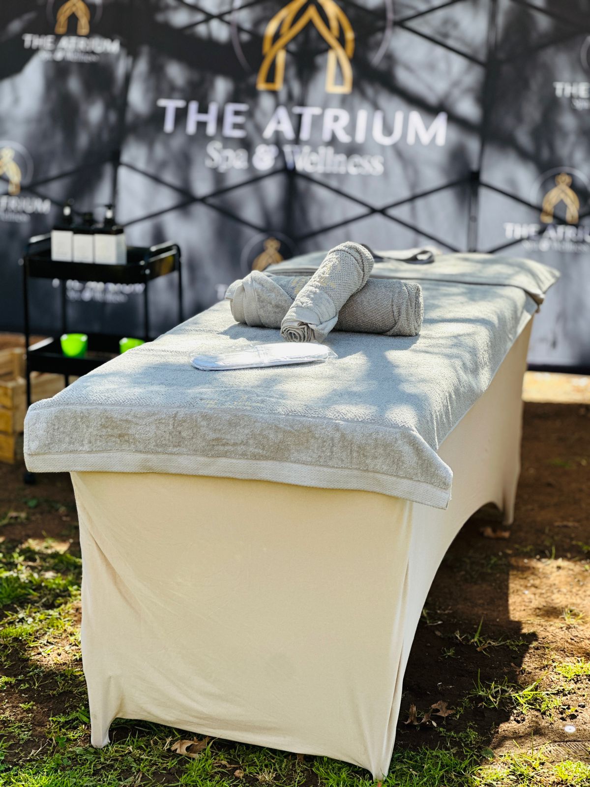 Hiker's Renewal outdoor spa setup at The Atrium Spa and Wellness